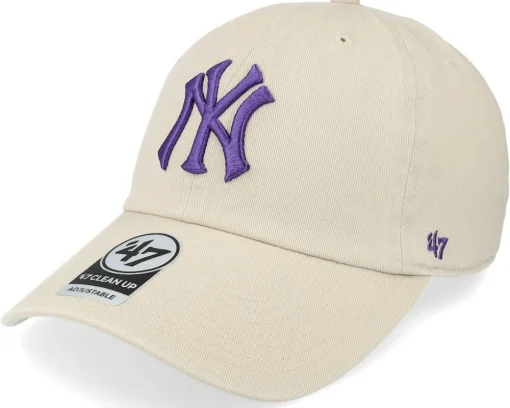 New York Yankees Clean Up Bone Dad/Purple Cap - 47 Brand