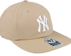 New York Yankees Linscott Captain Rl Khaki Unconstructed Snapback - 47 Brand