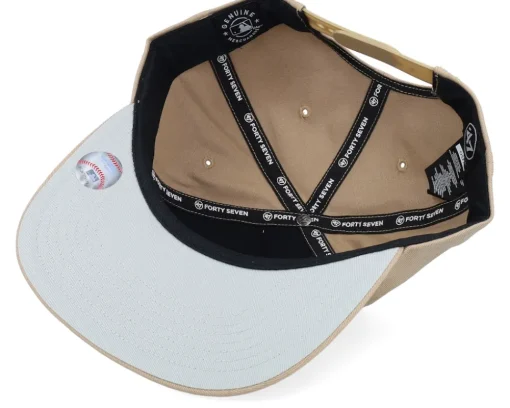New York Yankees Linscott Captain Rl Khaki Unconstructed Snapback - 47 Brand
