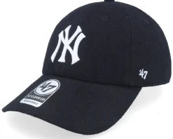 New York Yankees Matte Finish Clean Up Black Dad Cap - 47 Brand