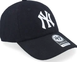 New York Yankees Matte Finish Clean Up Black Dad Cap - 47 Brand