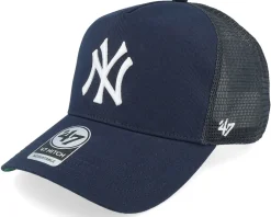 New York Yankees Mesh Hitch Navy/White A-frame Trucker - 47 Brand