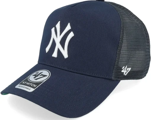New York Yankees Mesh Hitch Navy/White A-frame Trucker - 47 Brand
