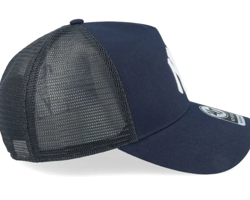 New York Yankees Mesh Hitch Navy/White A-frame Trucker - 47 Brand