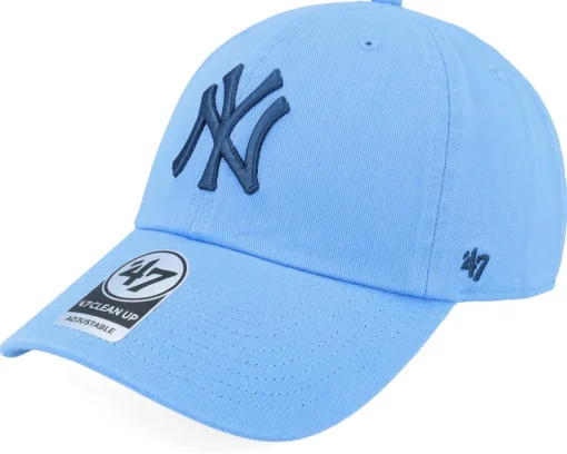 New York Yankees MLB Clean Up Cap Flax Blue Dad Cap - 47 Brand