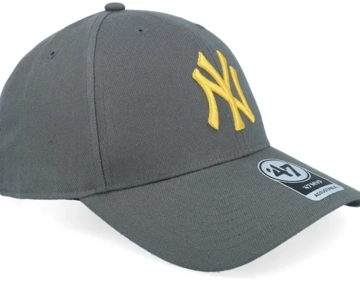 New York Yankees MLB Mvp Cap Charcoal/Gold Adjustable - 47 Brand