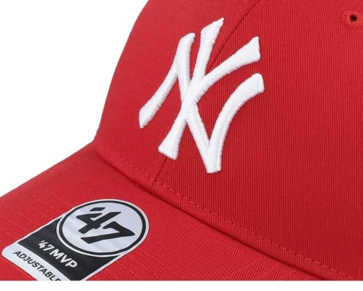 New York Yankees Raised Basic Mvp Red/White Adjustable - 47 Brand