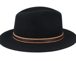 Newark Tiller Woolfelt Black Fedora - Stetson