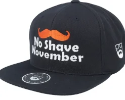 No Shave November Black Snapback - Bearded Man