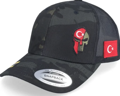 Norway Army Skull Multicam Black Trucker - Army Head