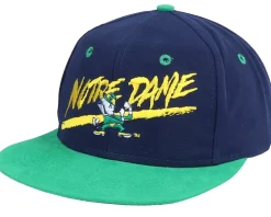 Notredame Fighting Irish Script College Vintage Navy/Green Snapback - Twins Enterprise