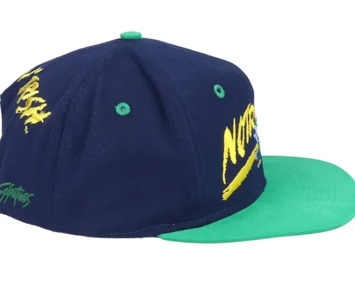 Notredame Fighting Irish Script College Vintage Navy/Green Snapback - Twins Enterprise