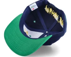 Notredame Fighting Irish Script College Vintage Navy/Green Snapback - Twins Enterprise