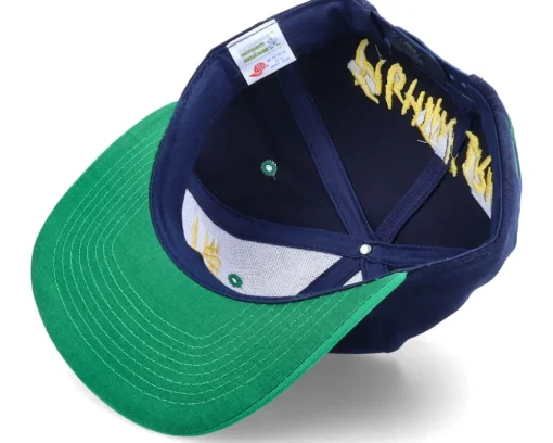 Notredame Fighting Irish Script College Vintage Navy/Green Snapback - Twins Enterprise