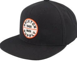 Oath III Washed Black/Orange Snapback - Brixton