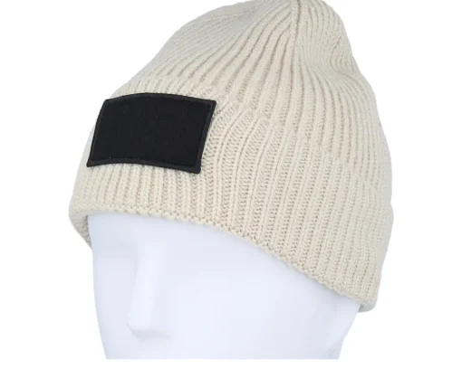 Oatmeal/Black Fashion Patch Cuff - Beechfield