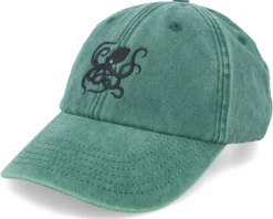Octopus Washed Bottle Green Dad Cap - Wild Spirit