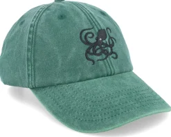 Octopus Washed Bottle Green Dad Cap - Wild Spirit