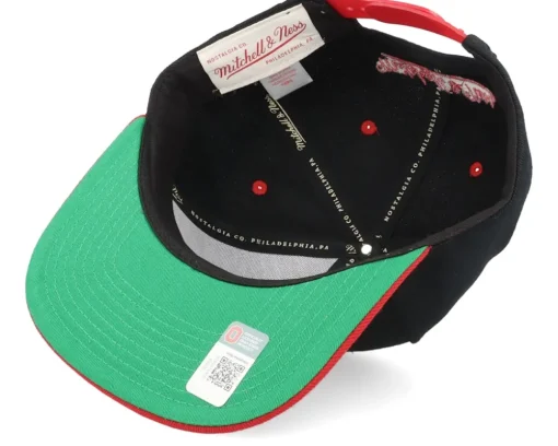 Ohio State Buckeyes Monument Black/Red Snapback - Mitchell & Ness