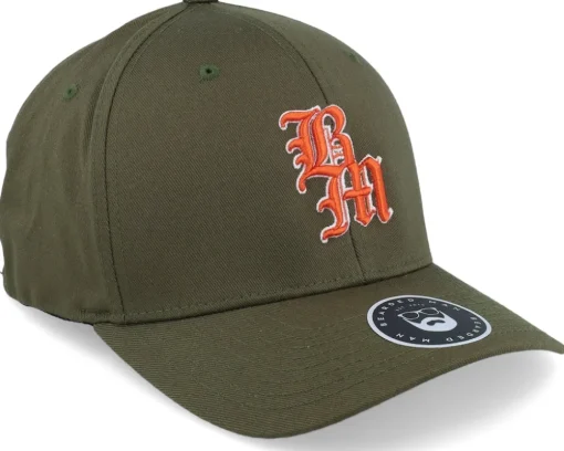 Old English Logo Olive Flexfit - Bearded Man