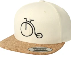Old School Bike White/Cork Snapback - Bike Souls