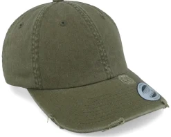 Olive Destroyed Dad Cap - Yupoong