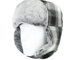 Ombre Plaid Aviator Hat Black Trapper - HUF