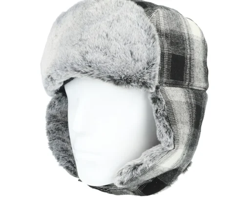 Ombre Plaid Aviator Hat Black Trapper - HUF