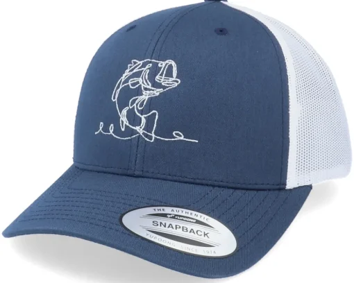 One Line Perch Fishing Navy/White Trucker - Skillfish