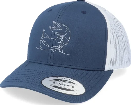 One Line Pike Fishing Navy/White Trucker - Skillfish
