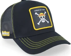 One Piece Logo Black Trucker - Capslab