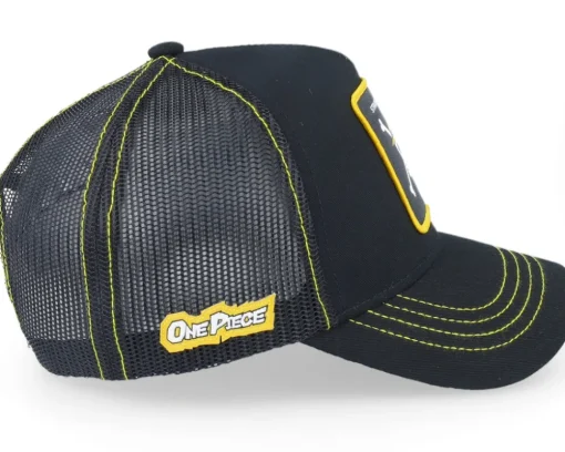 One Piece Logo Black Trucker - Capslab