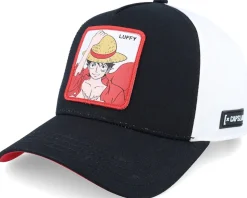 One Piece Luffy White/Black A-Frame Trucker - Capslab
