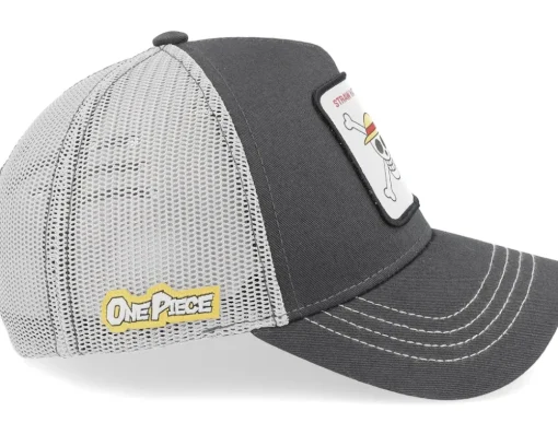 One Piece Straw Hat Crew Charcoal/Grey Trucker - Capslab