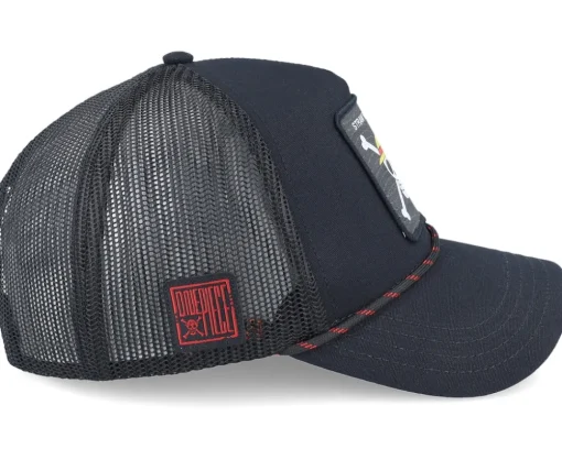 One Piece Straw Hat Crew Black A-Frame trucker - Capslab