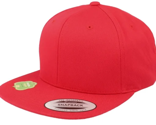 Organic Cotton Red Snapback - Yupoong