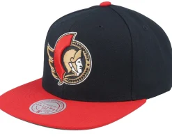 Ottawa Senators Team 2 Tone 2.0 Black/Red Snapback - Mitchell & Ness