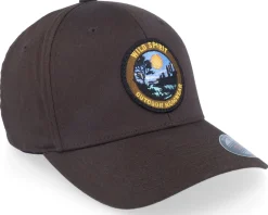 Outdoor Landscape Sunset Logo Brown Flexfit - Wild Spirit