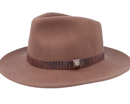 Outdoor Western Woolfelt 67 Brown Fedora - Stetson