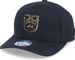 Outline Logo 3D Black 110 Adjustable - Bearded Man