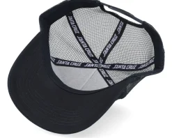 Oval Check Flame Black Trucker - Santa Cruz
