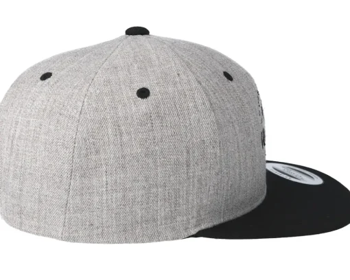 Over The Hills And Far Away Heather Grey Black Snapback - Bike Souls