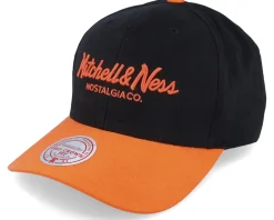 Own Brand Pinscript 2 Tone Pro Crown Black/Orange Adjustable - Mitchell & Ness