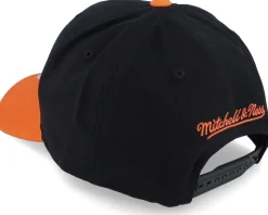 Own Brand Pinscript 2 Tone Pro Crown Black/Orange Adjustable - Mitchell & Ness