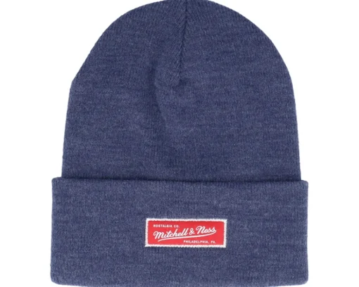 Own Brand Roll Up Beanie Navy Cuff - Mitchell & Ness