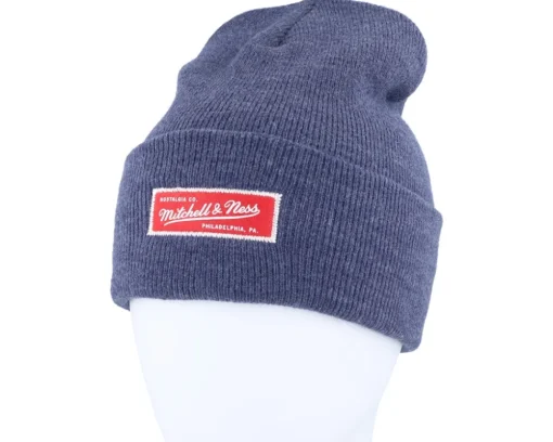 Own Brand Roll Up Beanie Navy Cuff - Mitchell & Ness