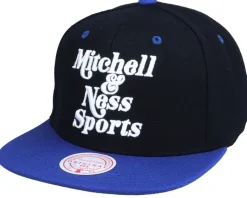 Own Brand Two Tone Retro Black/Royal Snapback - Mitchell & Ness