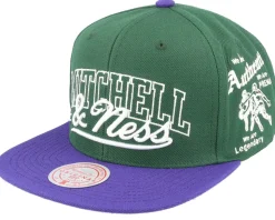 Own Brand Varsity Green/Purple Snapback - Mitchell & Ness