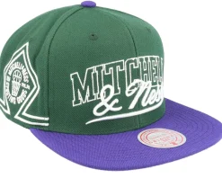 Own Brand Varsity Green/Purple Snapback - Mitchell & Ness