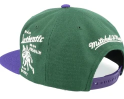 Own Brand Varsity Green/Purple Snapback - Mitchell & Ness
